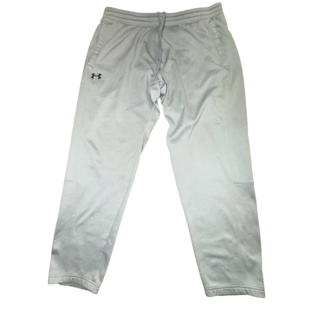 Under Armour Fleece Loose Tapered Sweat Pants Light Heather Gray Mens XL 1360701